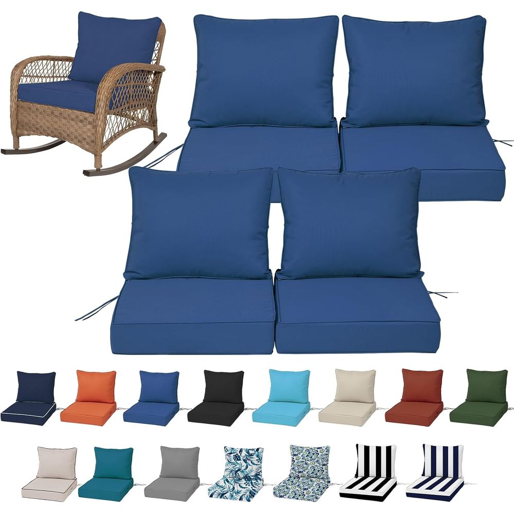 Outdoor Furniture Cushions - 24x24 Outdoor Deep Seat Cushions Set