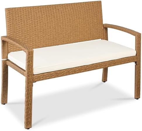 Outdoor Furniture Bench - Outdoor Bench 2-Person Wicker Garden Patio