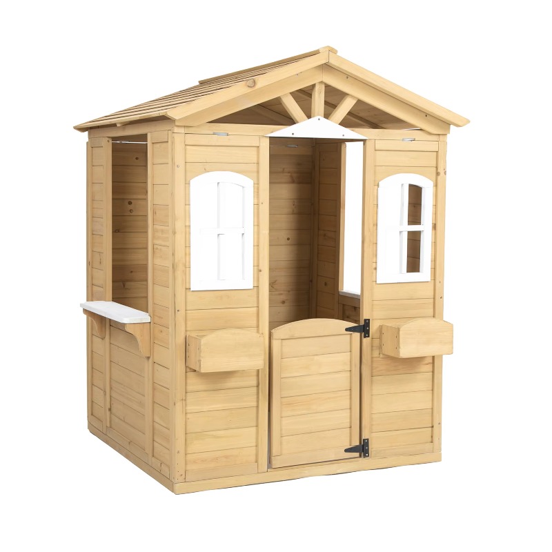 Outdoor Furniture Kids - Modern Classic Solid Wood Playhouse for