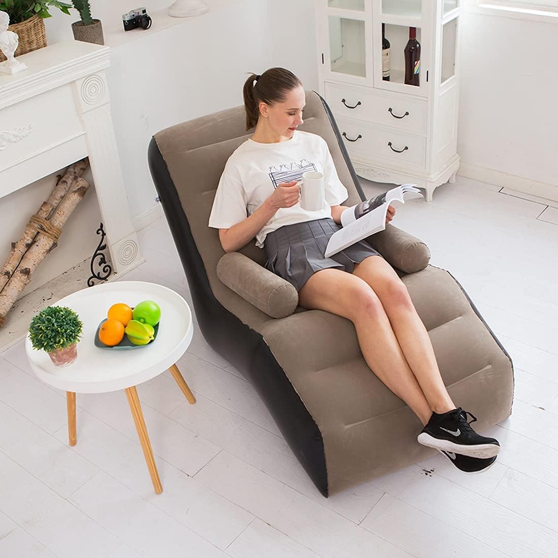 Outdoor Furniture Bench - Folding Lazy Sofa,Inflatable Lounge Chair Thickened