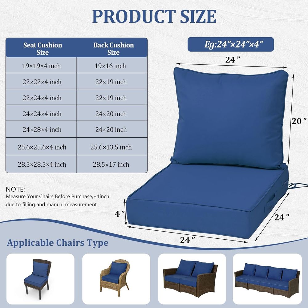 24x24 Outdoor Deep Seat Cushio - Outdoor Furniture Cushions review and price