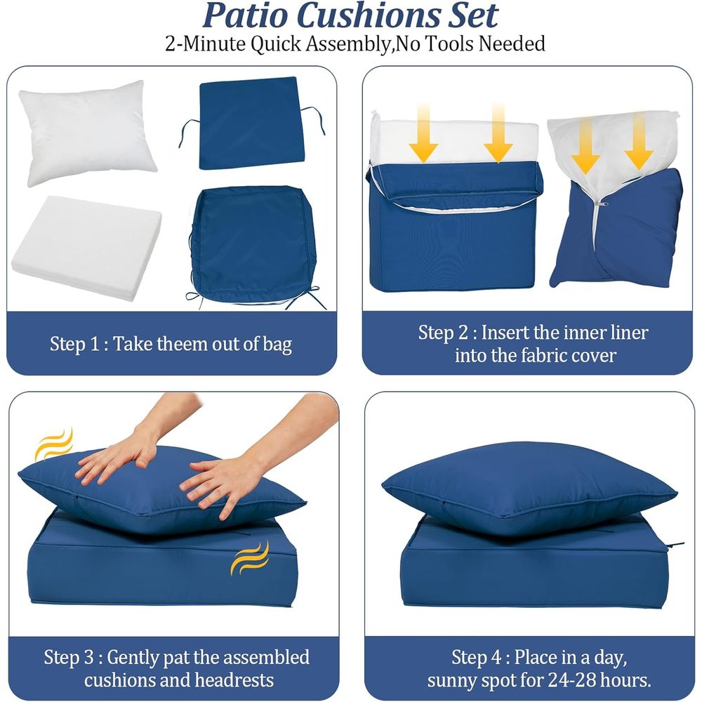 24x24 Outdoor Deep Seat Cushio - Outdoor Furniture Cushions review and price