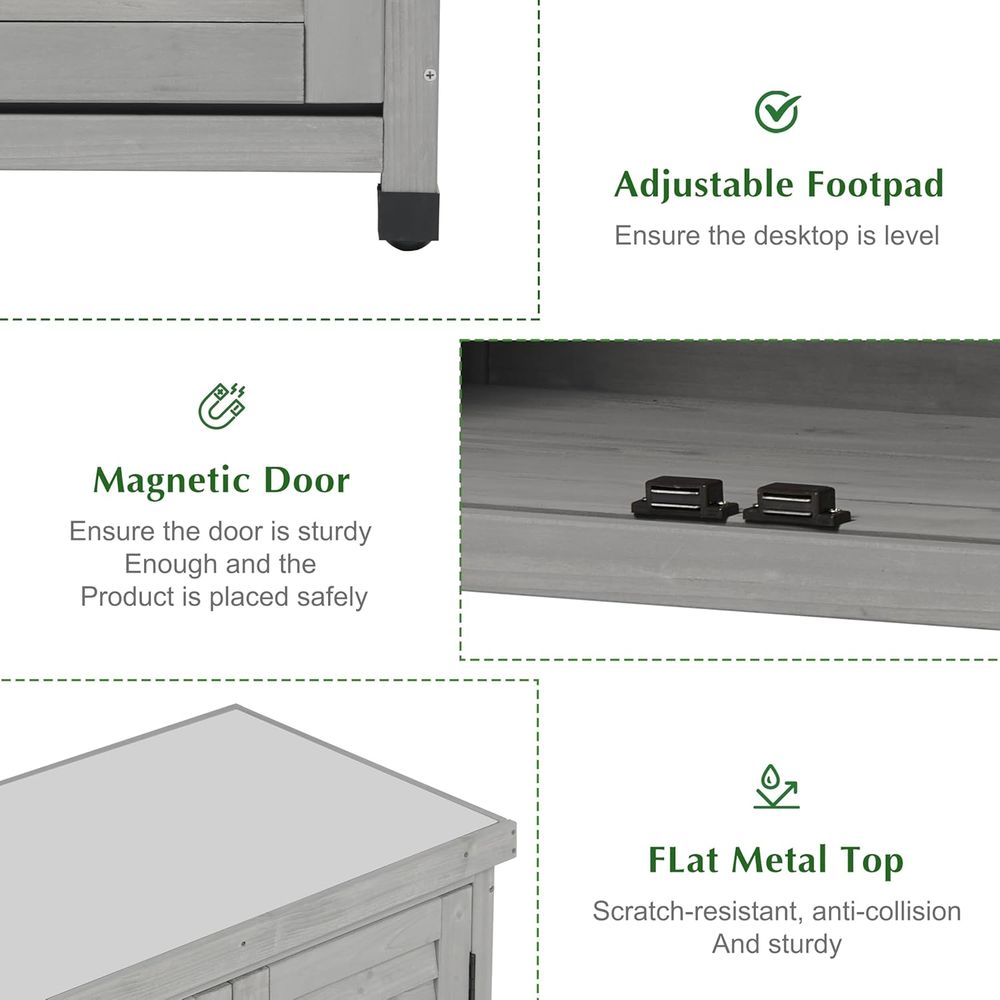 Outdoor Storage Cabinet & Pott - Outdoor Furniture Bench review and price