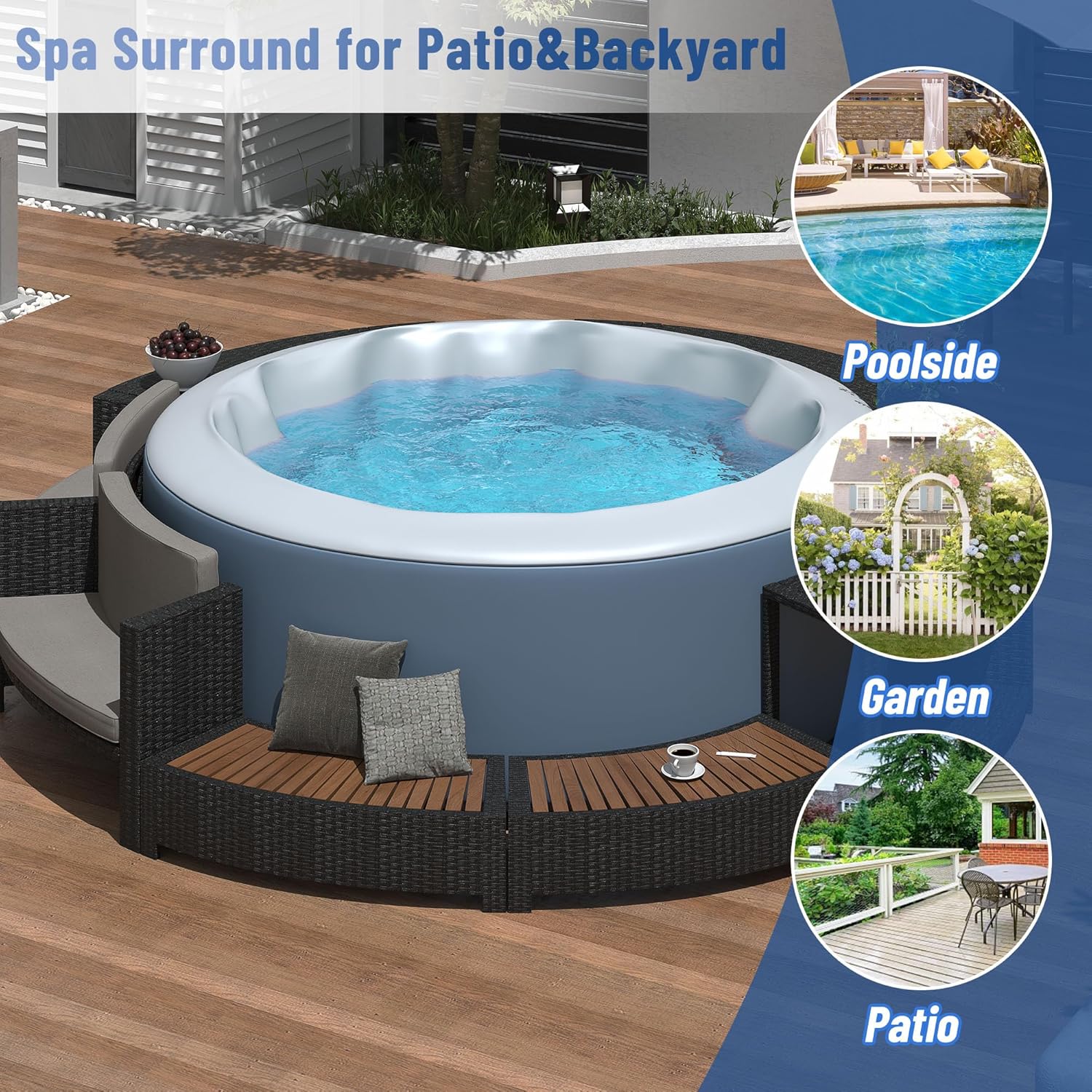 Rattan Patio Sofa Set with Sto - Outdoor Furniture Grey review and price