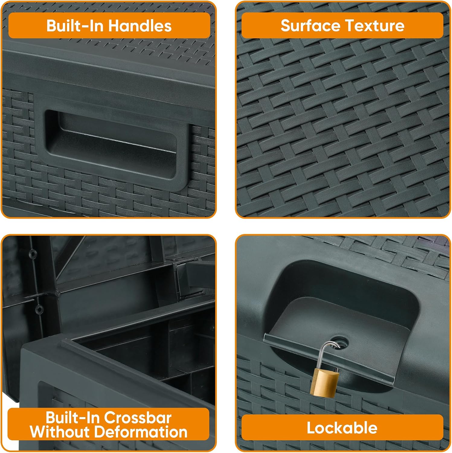 100 Gallon Resin Deck Box Wate - Outdoor Furniture Resin review and price