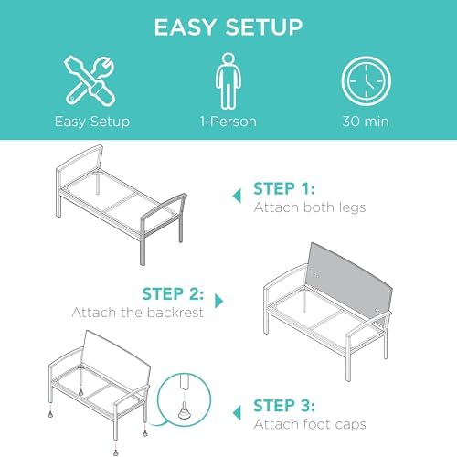 Outdoor Bench 2-Person Wicker  - Outdoor Furniture Bench review and price