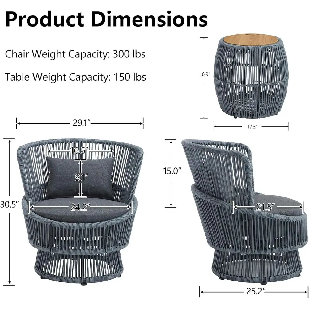 2-Piece Outdoor Swivel Rocker  - Outdoor Furniture Grey review and price