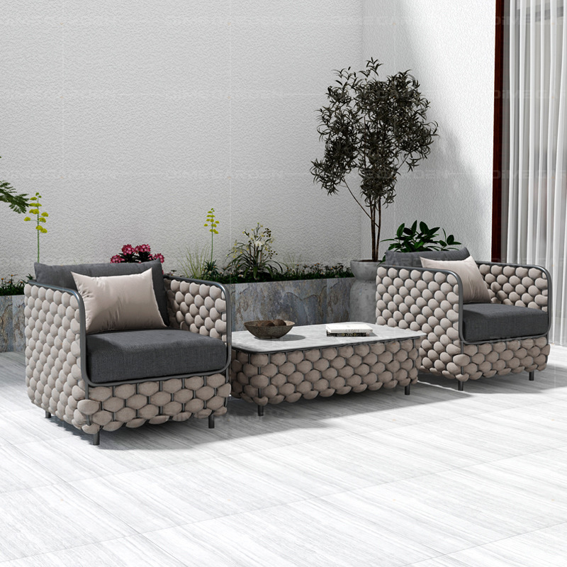 3-Seater Outdoor Rattan Sofa S - Outdoor Furniture Grey review and price