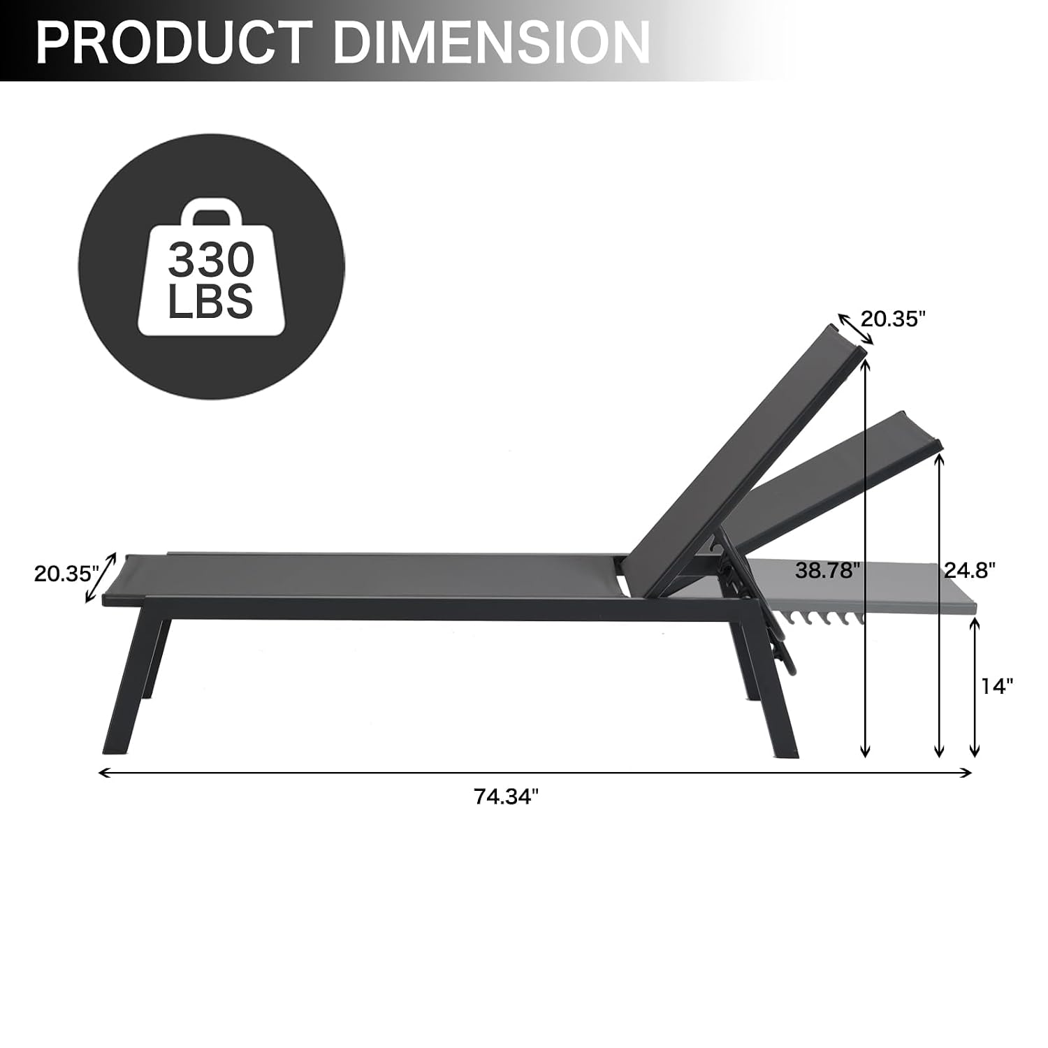 Aluminum Chaise Lounge Set 2,T - Outdoor Furniture Grey review and price