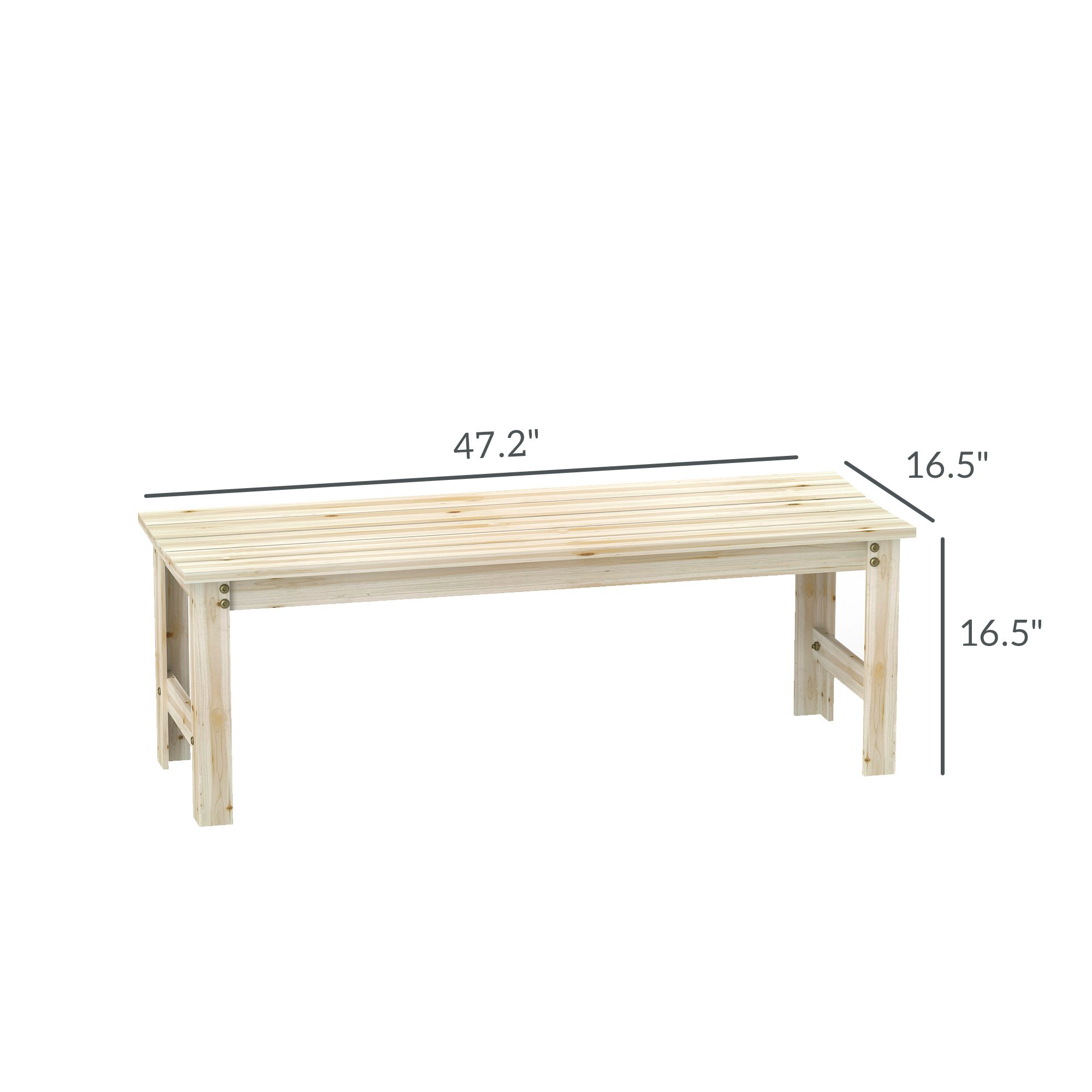 2-Seat Wood Garden Bench, Slat - Outdoor Furniture Bench review and price