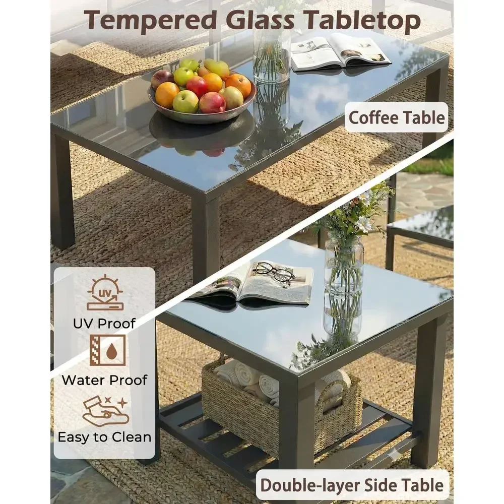 6-Piece Outdoor Patio Furnitur - Outdoor Furniture Grey review and price