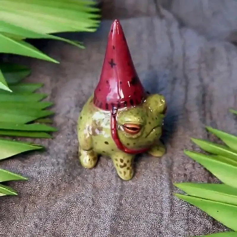 Witch Hat Little Frog Statue R - Outdoor Furniture Resin review and price