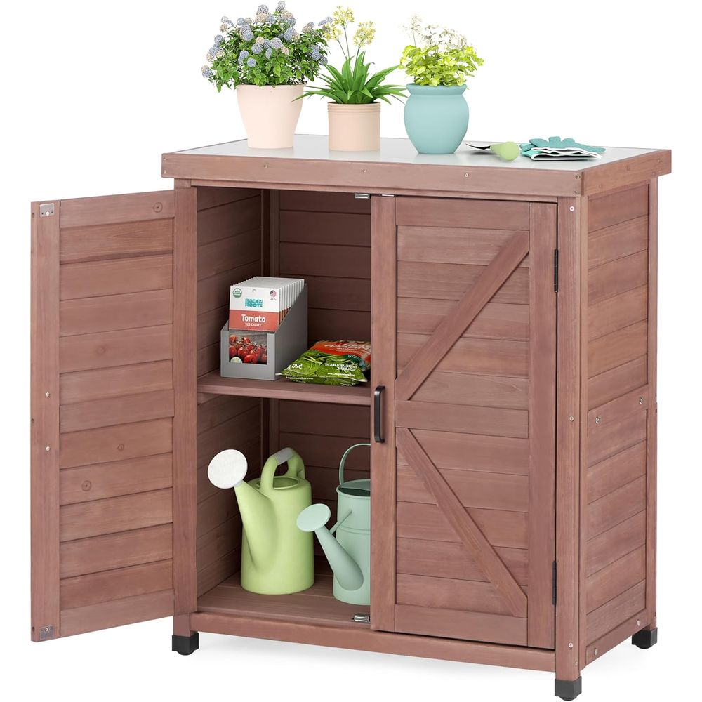 Outdoor Storage Cabinet & Pott - Outdoor Furniture Bench review and price