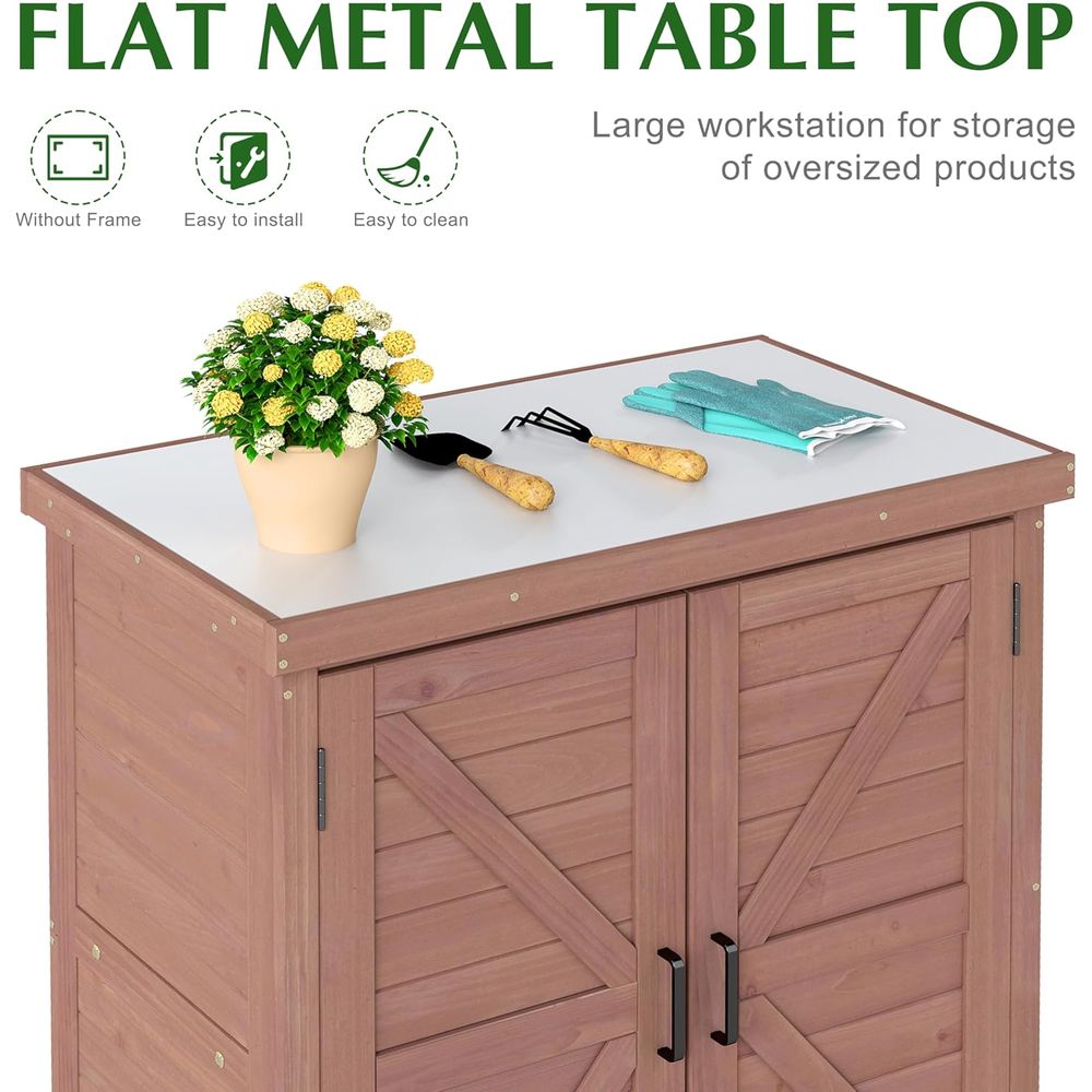Outdoor Storage Cabinet & Pott - Outdoor Furniture Bench review and price