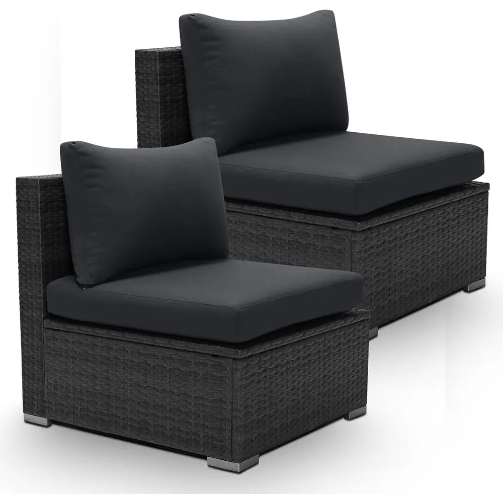 2-Piece Rattan Patio Furniture - Outdoor Furniture Grey review and price