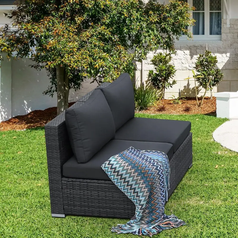 2-Piece Rattan Patio Furniture - Outdoor Furniture Grey review and price
