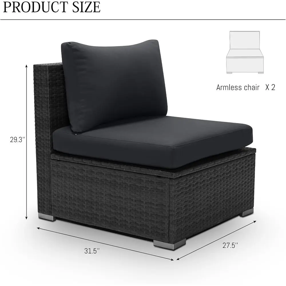 2-Piece Rattan Patio Furniture - Outdoor Furniture Grey review and price