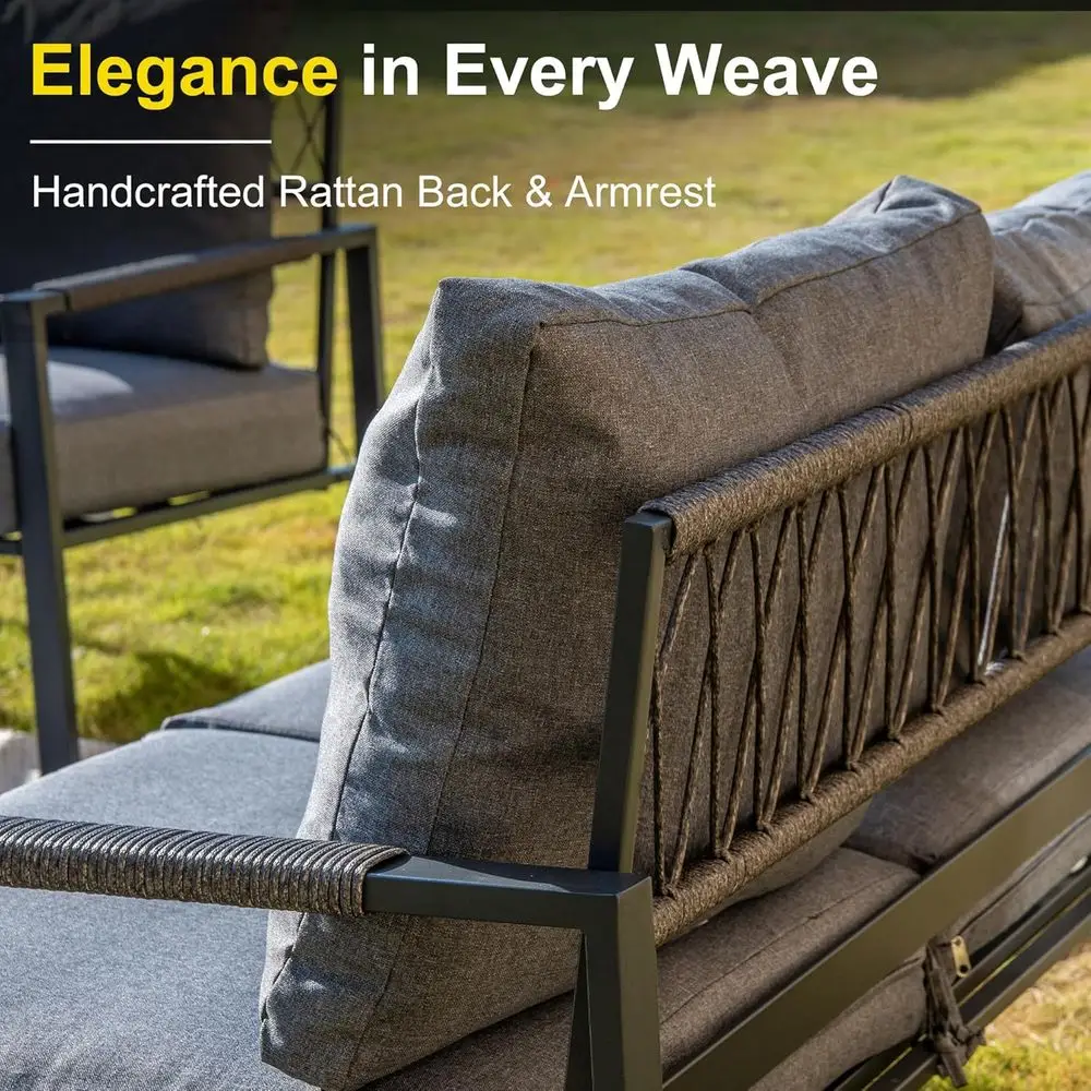 5-Piece Outdoor Patio Furnitur - Outdoor Furniture Grey review and price