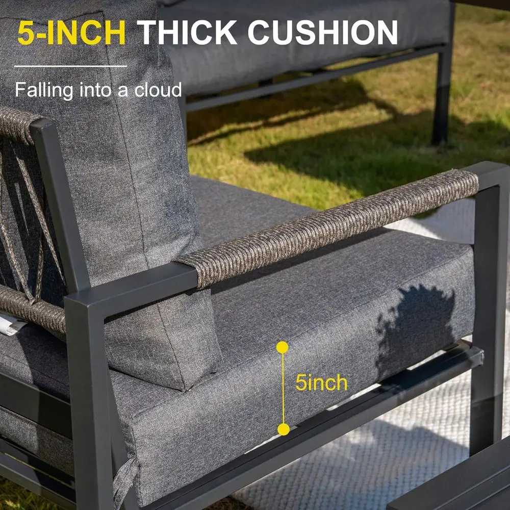 5-Piece Outdoor Patio Furnitur - Outdoor Furniture Grey review and price