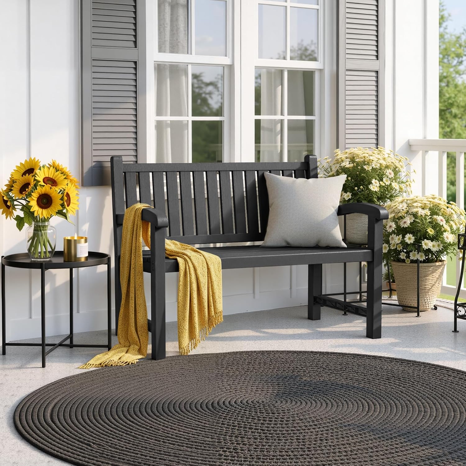 Outdoor Bench 2-Person Resin P - Outdoor Furniture Resin review and price