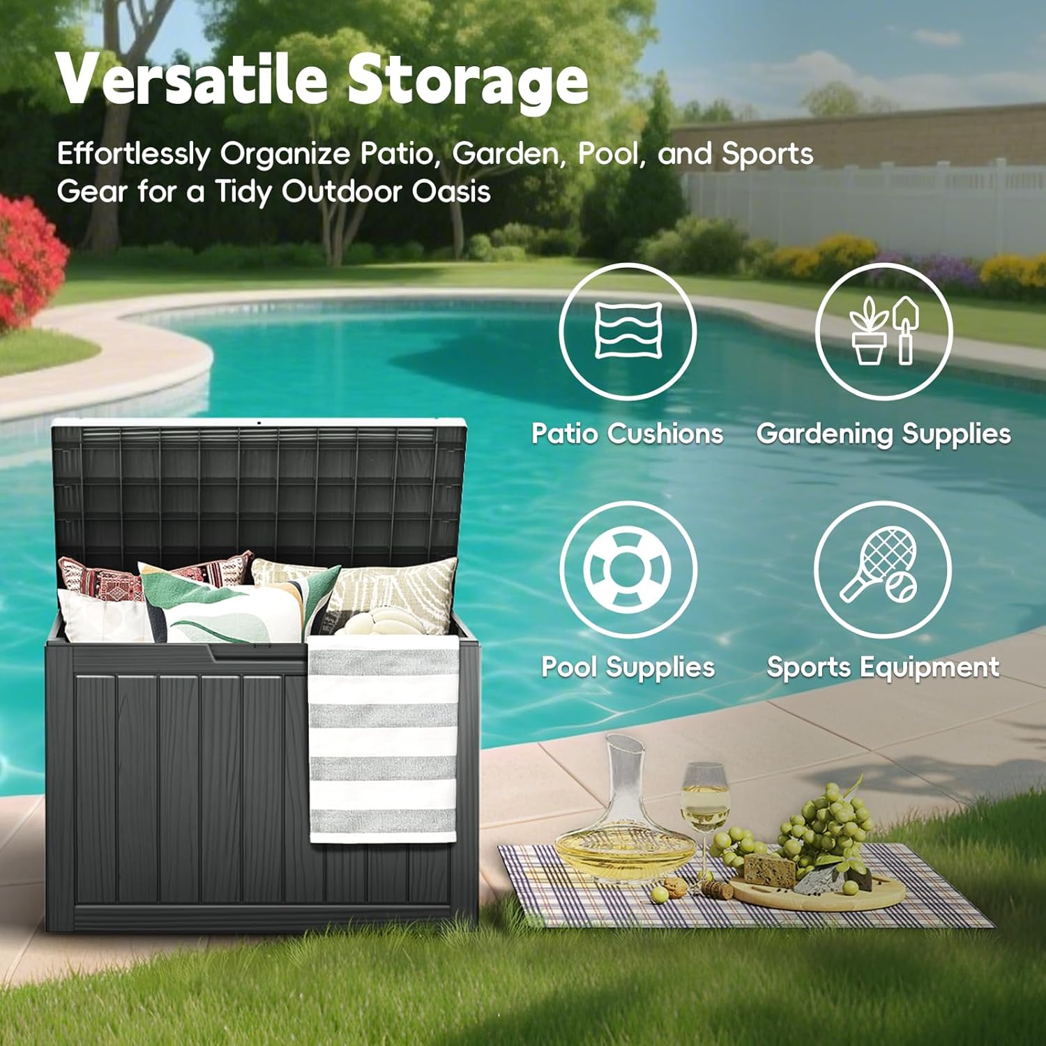Outdoor Storage Box, for Packa - Outdoor Furniture Weatherproof review and price