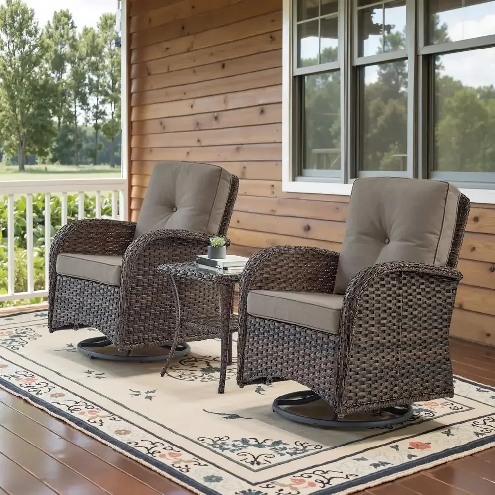2-Piece Outdoor Swivel Rocking - Outdoor Furniture Grey review and price