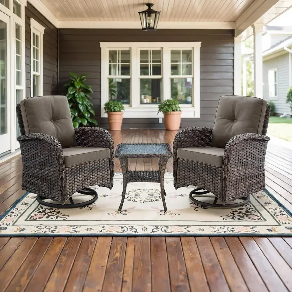 2-Piece Outdoor Swivel Rocking - Outdoor Furniture Grey review and price